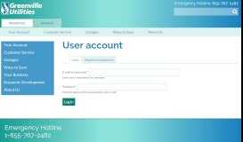 
							         User account | Greenville Utilities Commission								  
							    