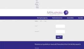 
							         User account | IVF Australia'								  
							    