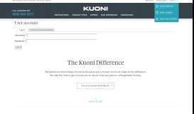 
							         User account | Kuoni								  
							    