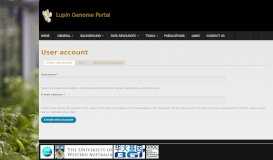 
							         User account | Lupin Genome Portal								  
							    