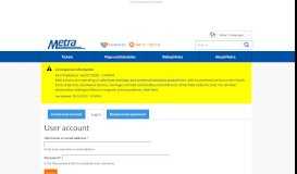 
							         User account | Metra								  
							    