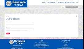 
							         User account | Navasota TX - City of Navasota								  
							    