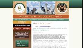 
							         User account | ntendo.com - North Texas Endocrine Center								  
							    