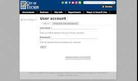 
							         User account | Official website of the City of Tucson								  
							    