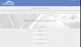 
							         User account | ProPortal								  
							    