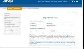 
							         User Account Registration - The GDOT								  
							    