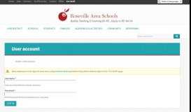 
							         User account | Roseville Area Schools								  
							    