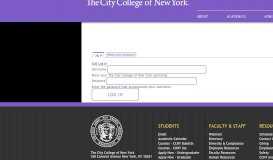 
							         User account | The City College of New York								  
							    