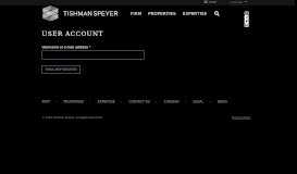 
							         User account | Tishman Speyer								  
							    