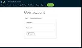 
							         User account | TQI								  
							    