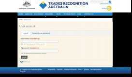 
							         User account | Trades Recognition Australia								  
							    