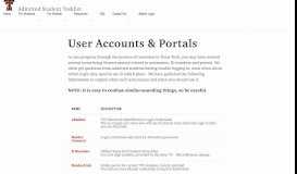 
							         User Accounts & Portals - Texas Tech University Departments								  
							    