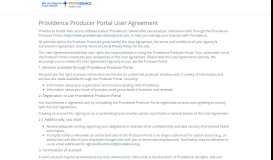 
							         User Agreement here - Providence Producer Portal								  
							    