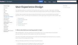
							         User Experience Design - Facebook Login								  
							    