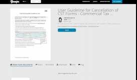 
							         User Guideline for Cancellation of CST Forms - Commercial ...								  
							    