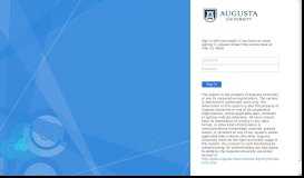 
							         User Login - Augusta University								  
							    