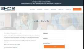 
							         User Login - Health Care Software Solutions - HCS								  
							    
