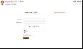 
							         User Login - Hindustan Copper Limited								  
							    