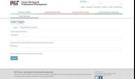 
							         User login | MIT Career Advising & Professional Development								  
							    