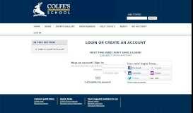 
							         User Login - Old Colfeian Society - Colfe's School								  
							    