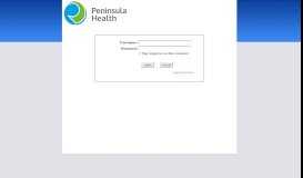 
							         User Login - Peninsula Health								  
							    
