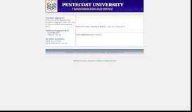 
							         User Login - Pentecost University College								  
							    