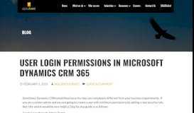 
							         User Login Permissions in Microsoft Dynamics CRM 365 - AlphaBOLD								  
							    