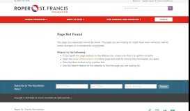 
							         User Login - Roper St. Francis Foundation								  
							    
