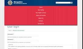 
							         User login | Shropshire Fire and Rescue Service								  
							    