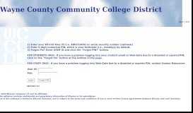 
							         User Login - WebGate - Wayne County Community College District								  
							    
