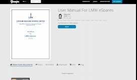 
							         User Manual For LMW eSpares - Yumpu								  
							    