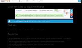 
							         User not able to login to WebUI - Zimbra :: Tech Center								  
							    