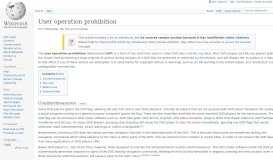 
							         User operation prohibition - Wikipedia								  
							    