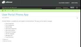 
							         User Portal Phone App - CallTower Solutions Center								  
							    