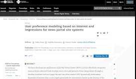 
							         User preference modeling based on interest and impressions for news ...								  
							    