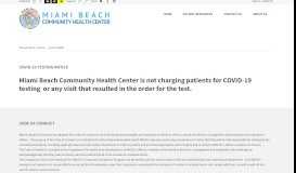 
							         User Profile - Miami Beach Community Health Center								  
							    