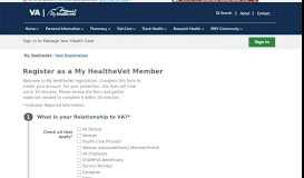 
							         User Registration - My HealtheVet								  
							    