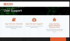 
							         User Support – ERGO								  
							    