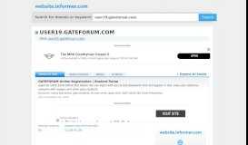 
							         user19.gateforum.com at WI. GATEFORUM Online Registration ...								  
							    