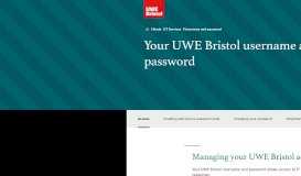 
							         Username and Password - UWE Bristol: IT Services								  
							    
