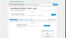 
							         userprovisioning.cargill.com at Website Informer. Visit ...								  
							    