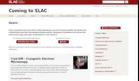 
							         Users | Coming to SLAC - SLAC National Accelerator Laboratory								  
							    