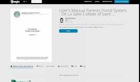 
							         User's Manual Parents Portal System - De La Salle-College of Saint ...								  
							    