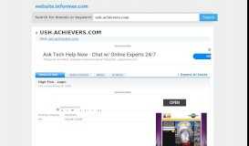 
							         ush.achievers.com at WI. High Five - Login - Website Informer								  
							    