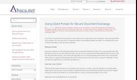 
							         Using Client Portals for Document Exchange								  
							    