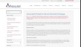 
							         Using Client Portals for Secure Document Exchange - Abaca.net ...								  
							    