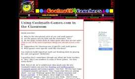 
							         Using Coolmath-Games.com in the Classroom at Cool Math 4 ...								  
							    
