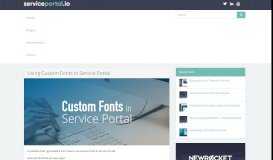 
							         Using Custom Fonts In Service Portal - ServicePortal.io - Service ...								  
							    