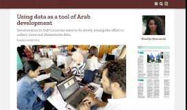 
							         Using data as a tool of Arab development | | AW								  
							    