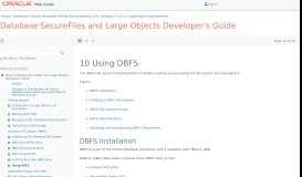
							         Using DBFS - Oracle Help Center								  
							    